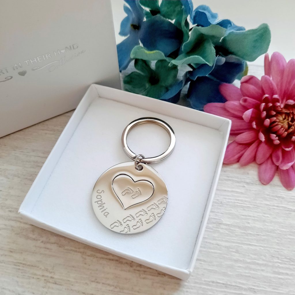 Personalised Keyrings - Heart in their Hand