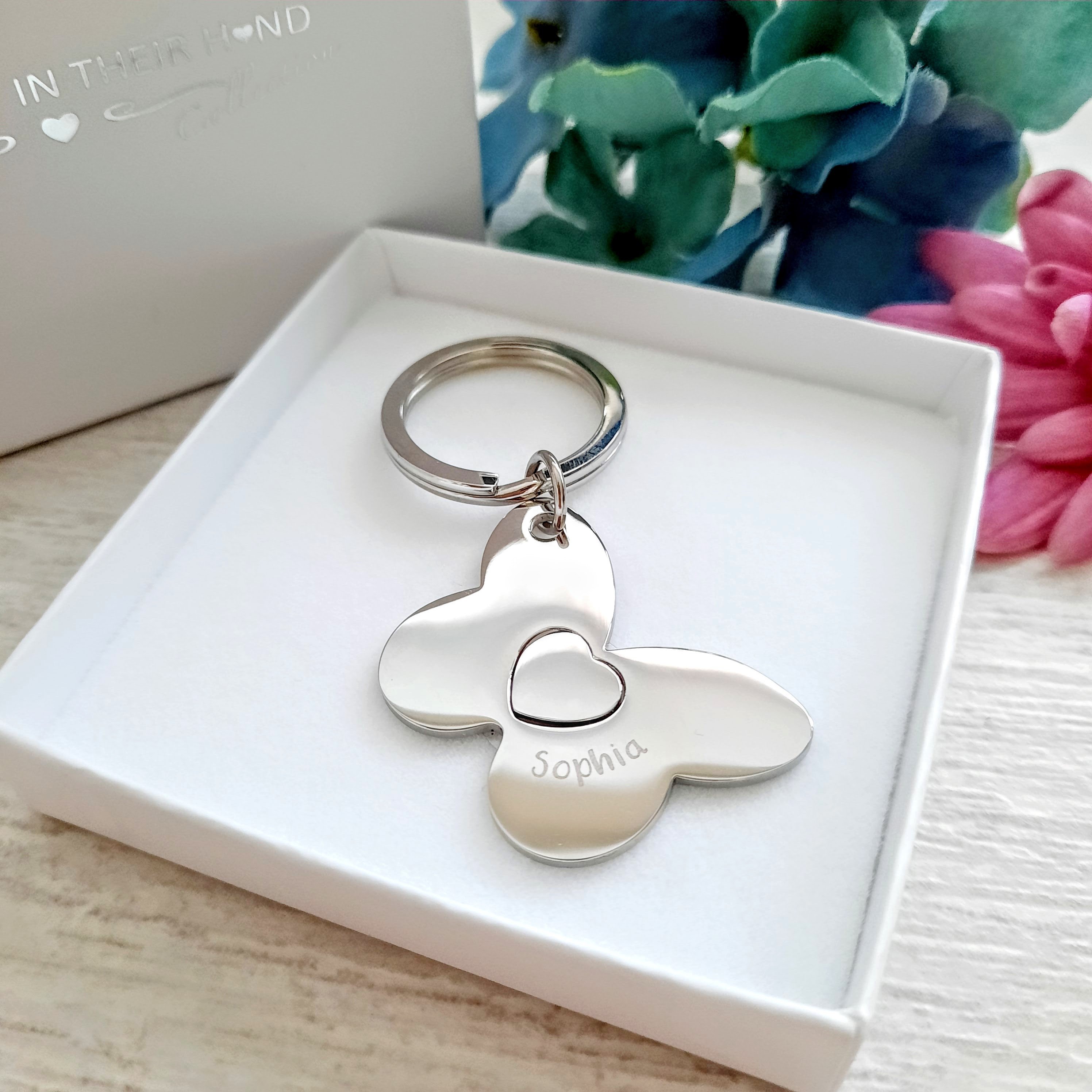Butterfly Keyring for tiny babies - Heart in their Hand