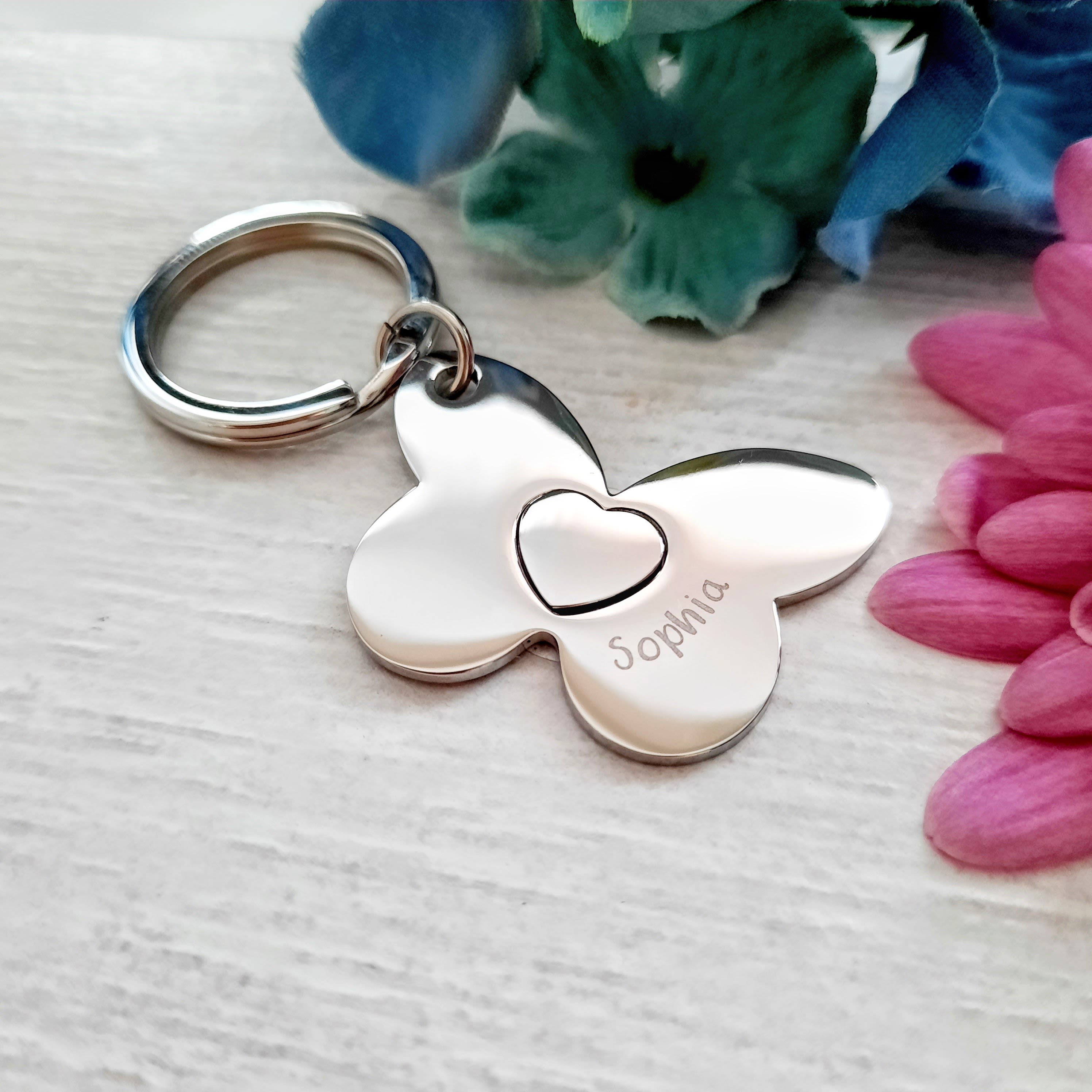 Butterfly Keyring for tiny babies - Heart in their Hand