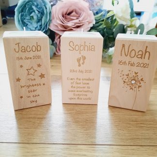 Wooden Memorial Candle