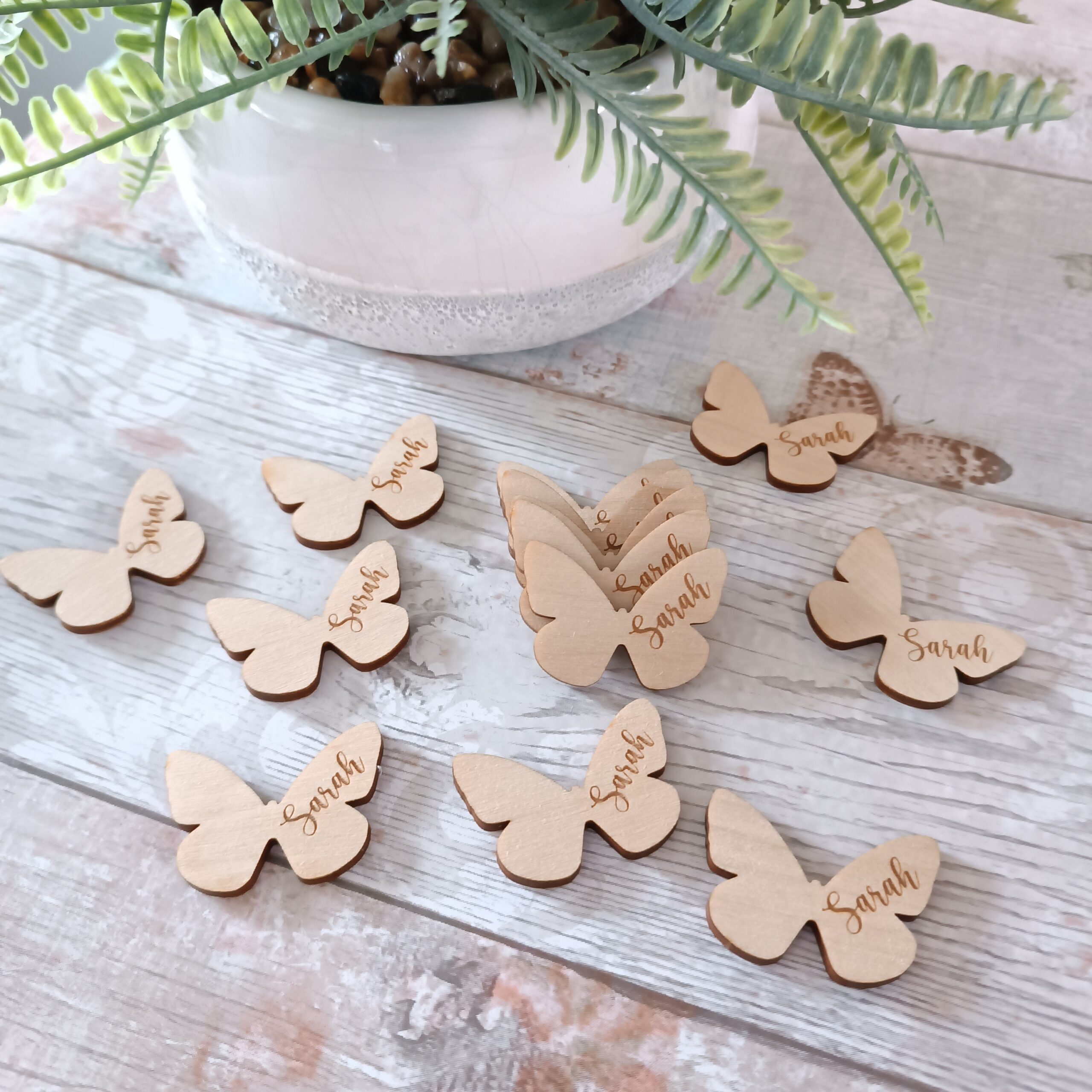 Butterfly Wooden Funeral Tokens - Image 2