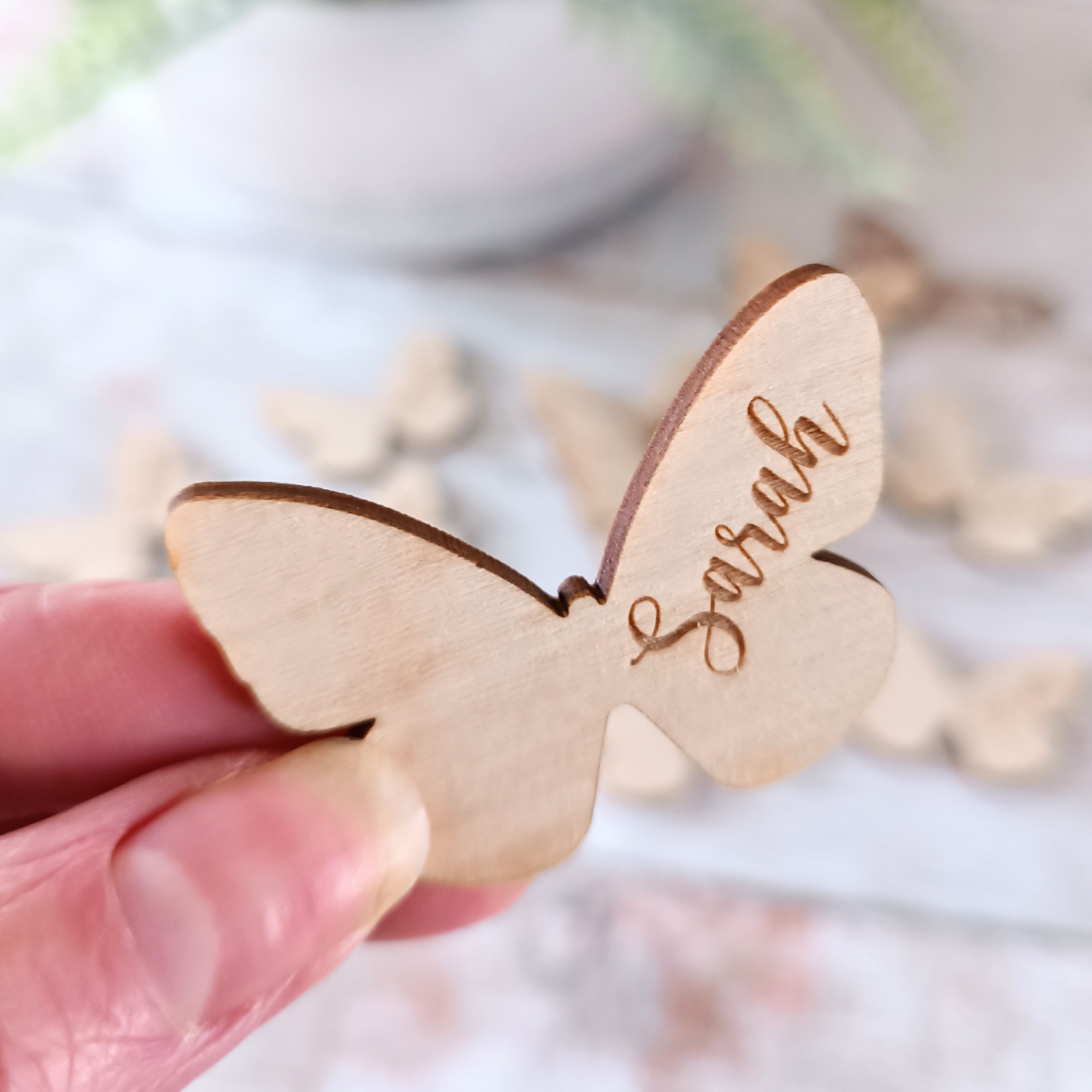 Butterfly Wooden Funeral Tokens