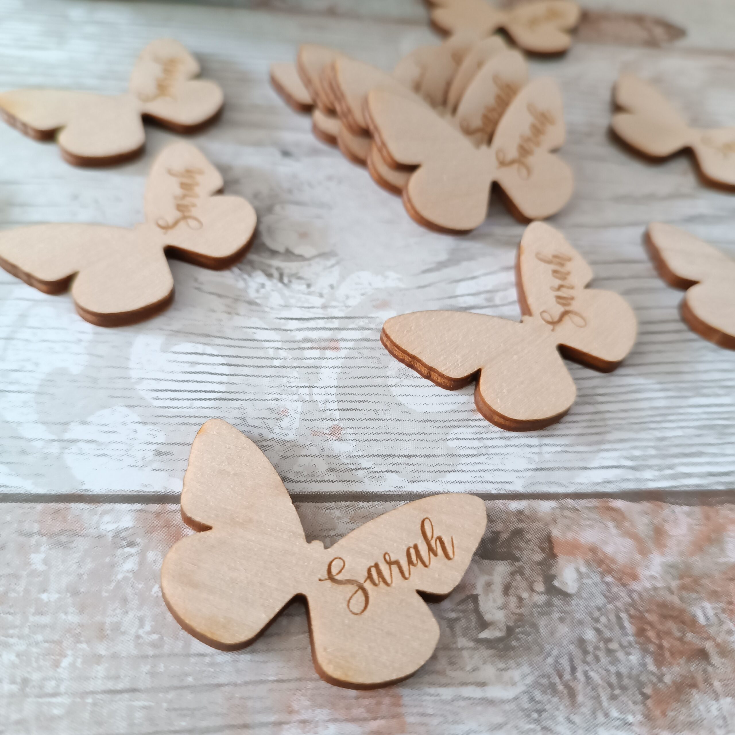 Butterfly Wooden Funeral Tokens - Image 4