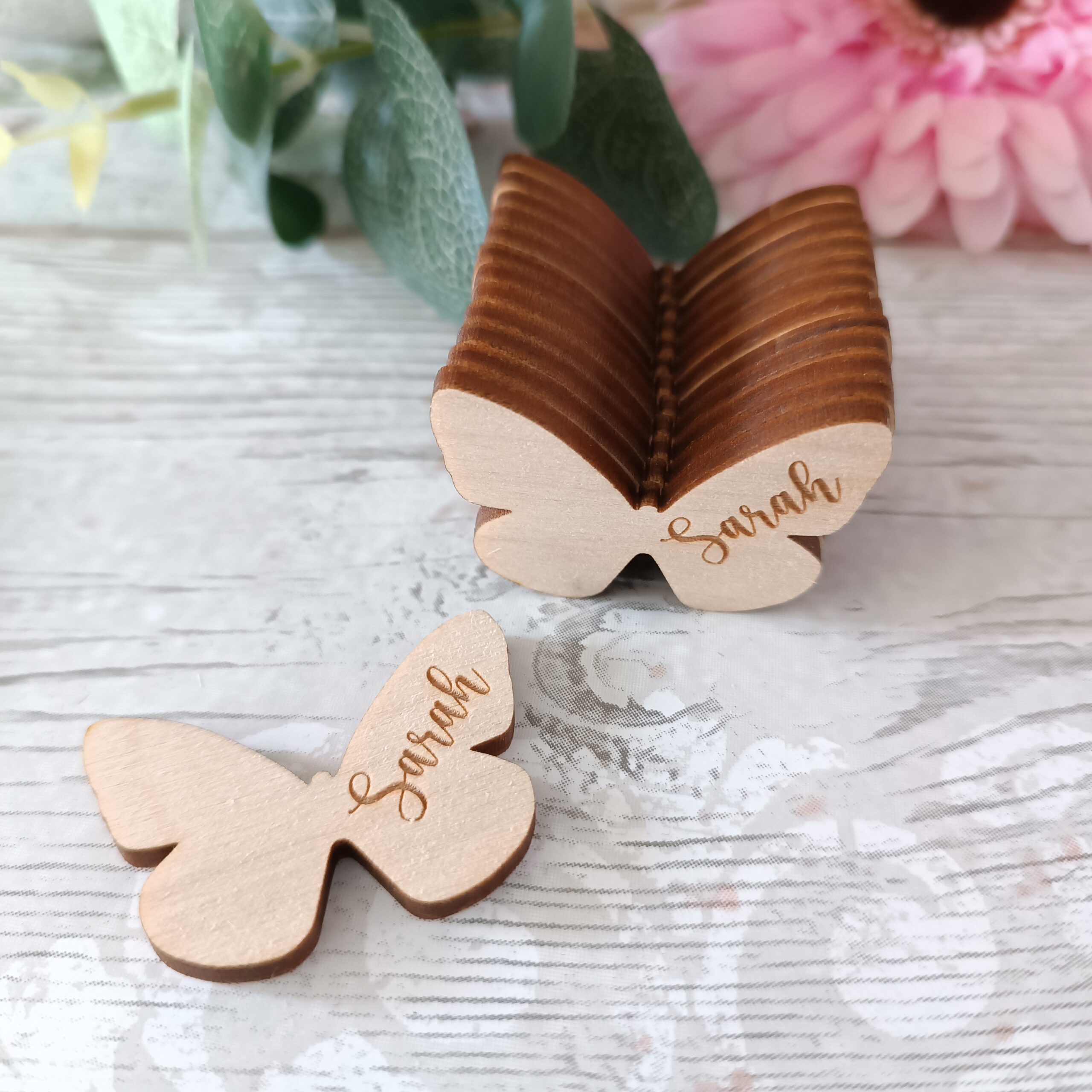 Butterfly Wooden Funeral Tokens - Image 9
