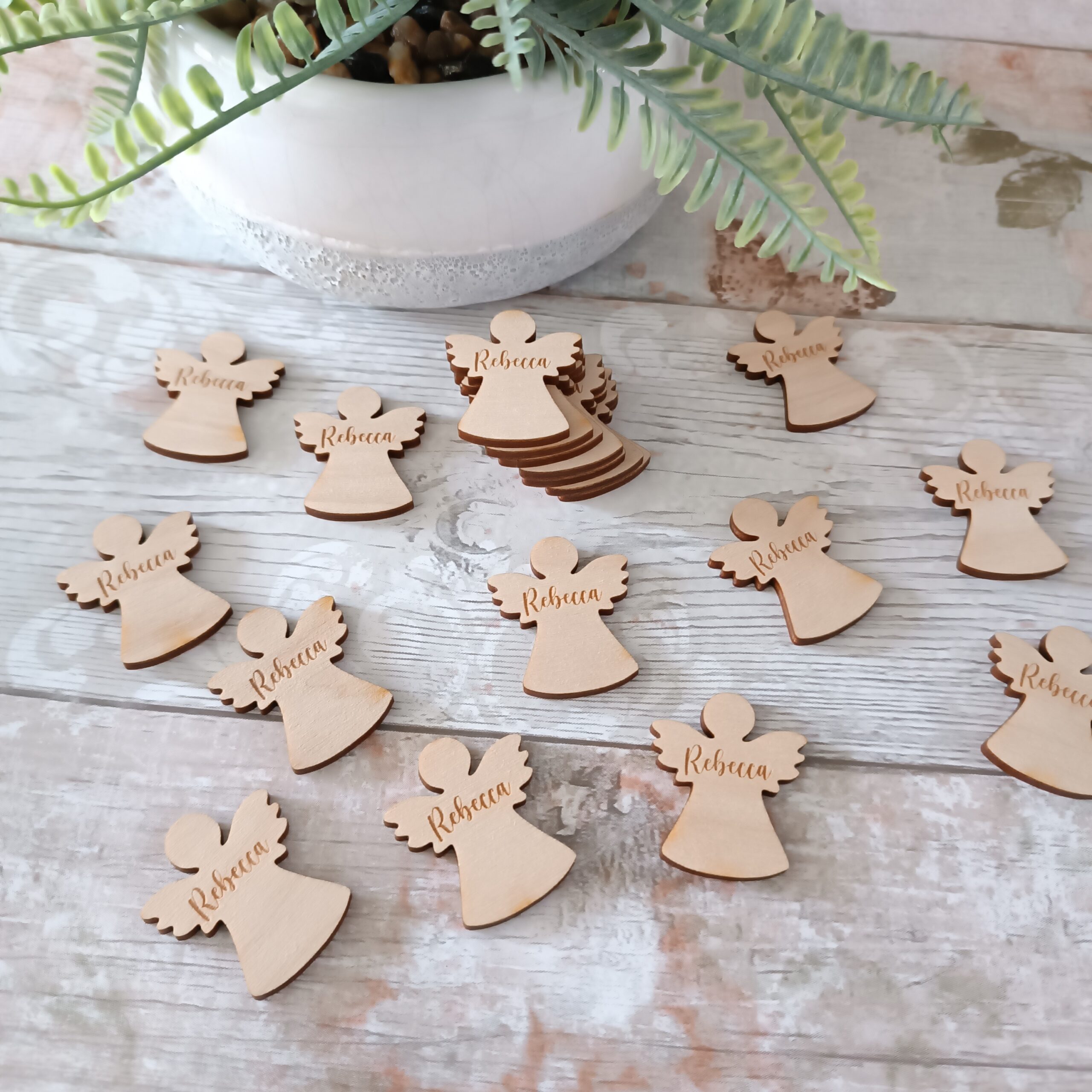 Angel Wooden Funeral Tokens - Image 8
