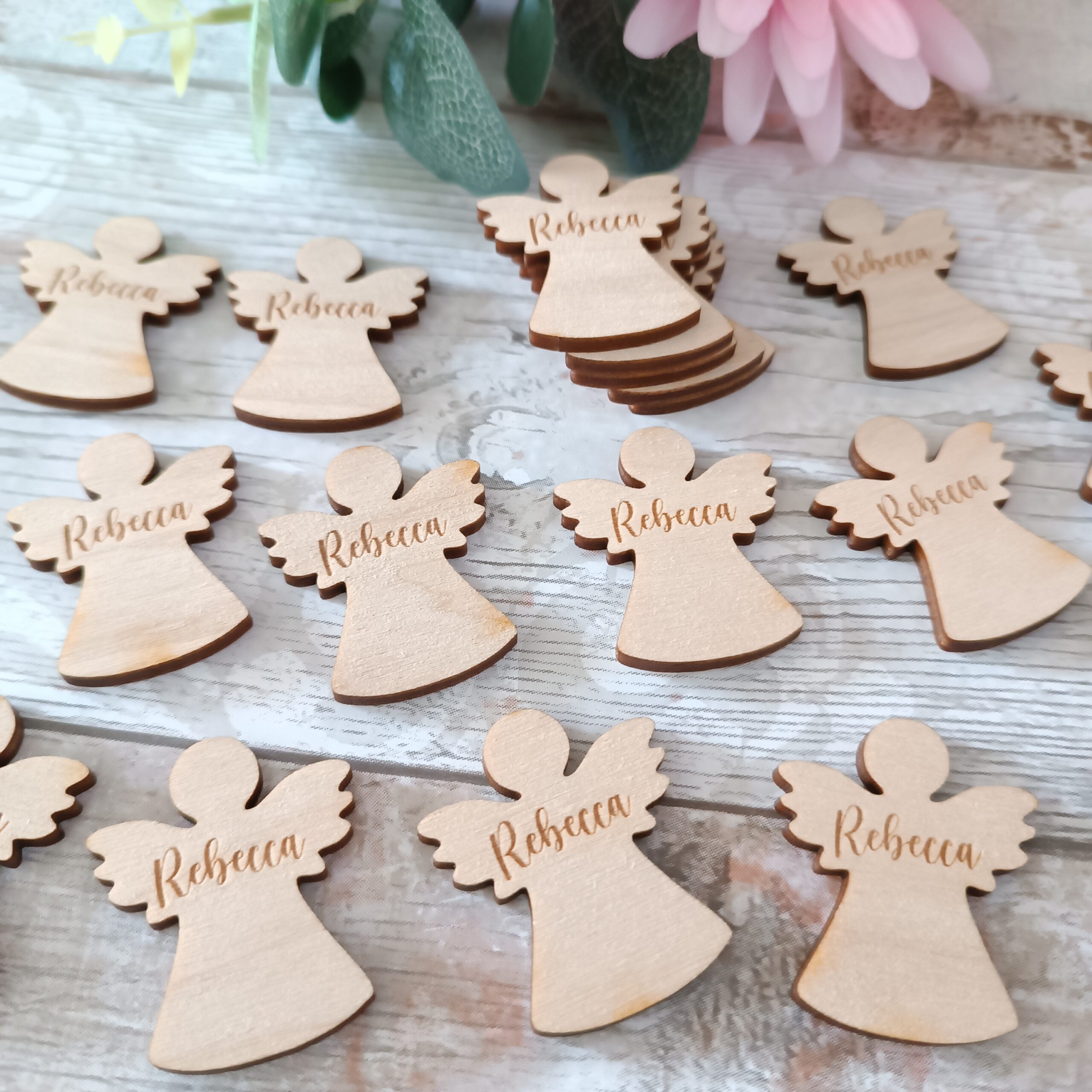 Angel Wooden Funeral Tokens - Image 5