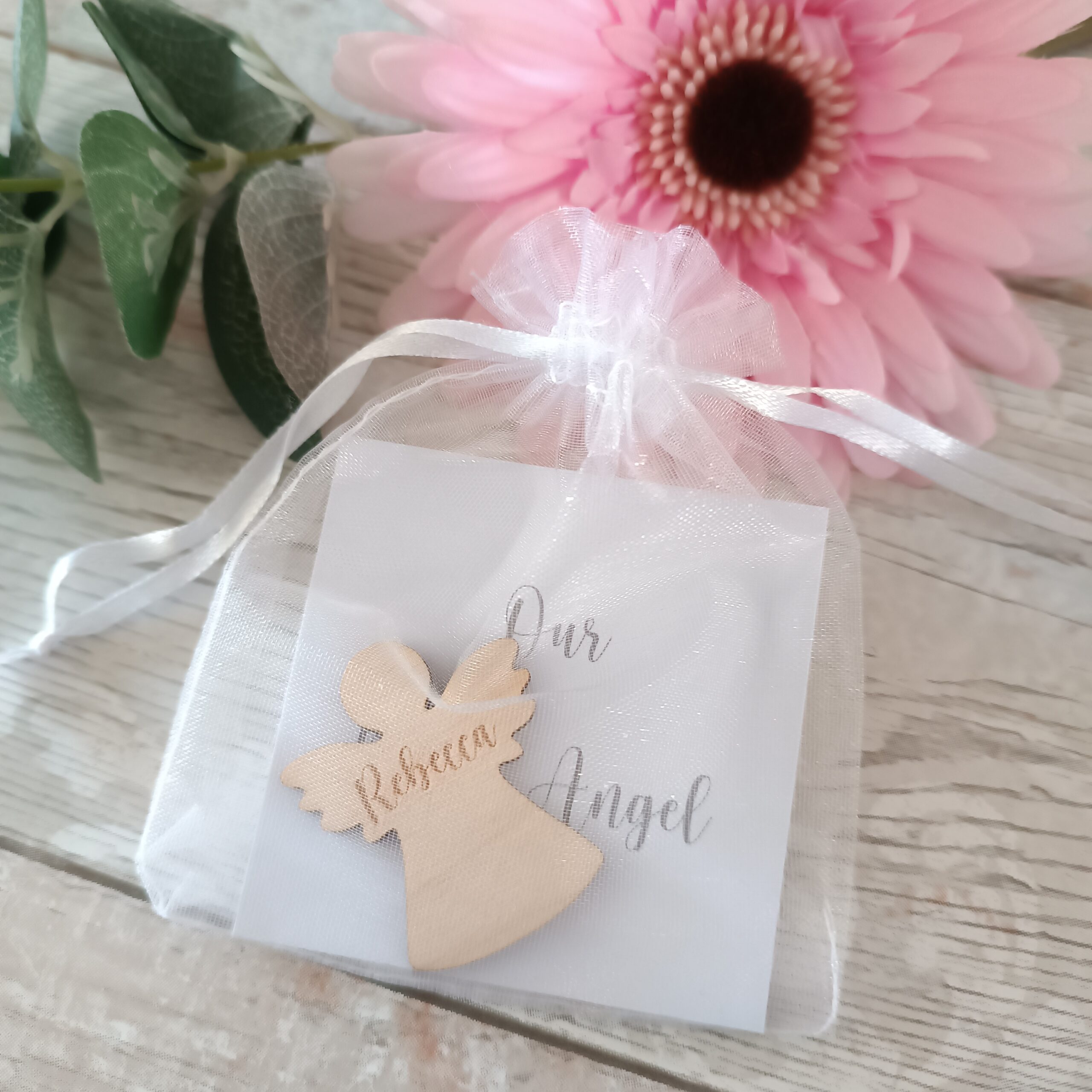 Angel Wooden Funeral Tokens - Image 2