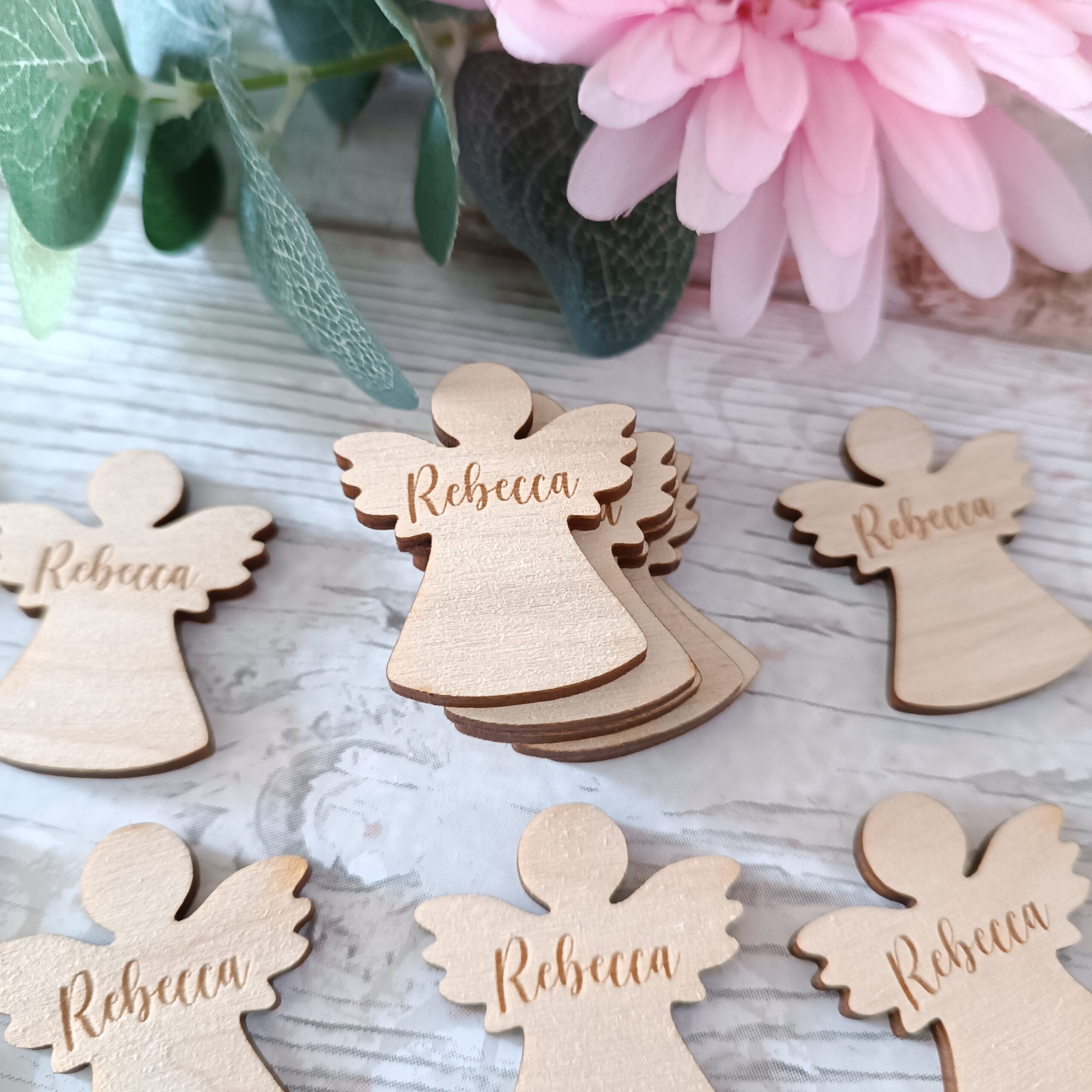Angel Wooden Funeral Tokens - Image 3