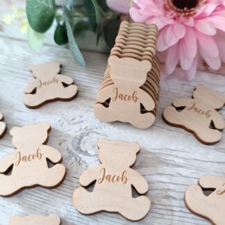 Teddy Wooden Funeral Tokens