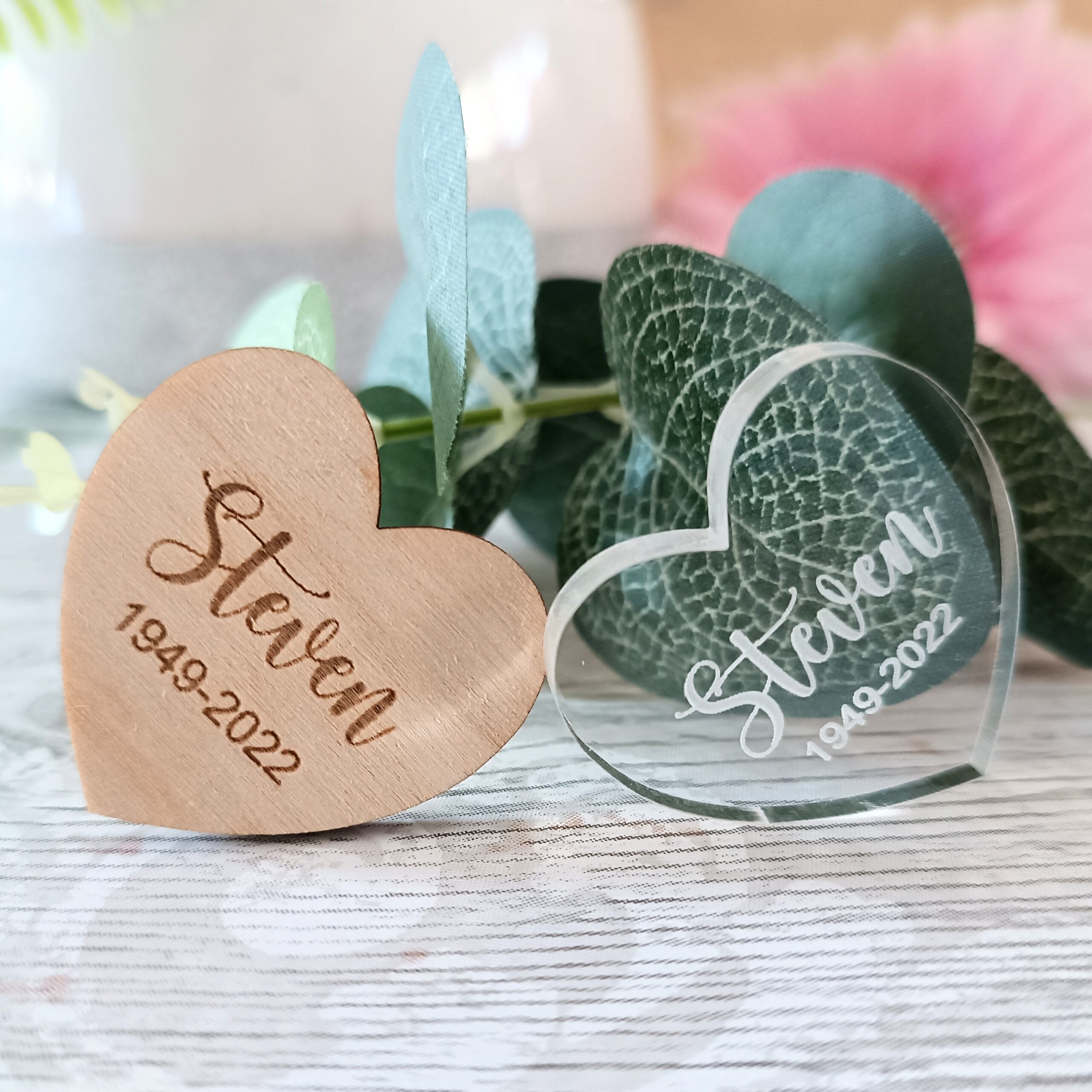 Heart Wooden Funeral Tokens - Image 8