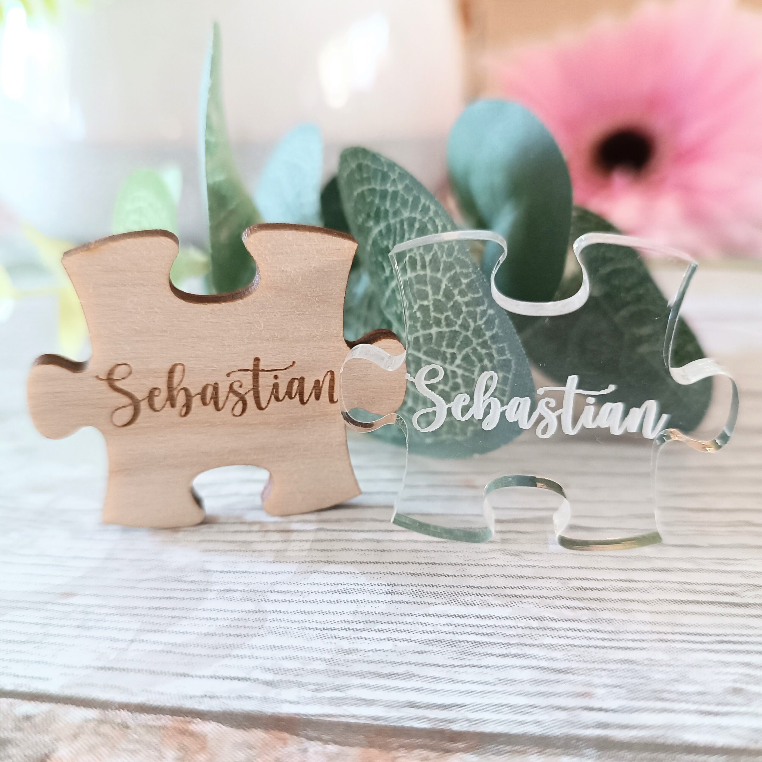 Jigsaw Wooden Funeral Tokens - Image 3